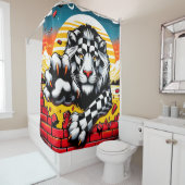 Lion Artwork Douchegordijn (In situ)