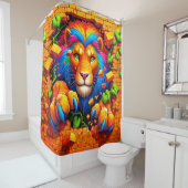 Lion Artwork Douchegordijn (In situ)