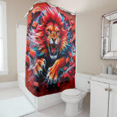 Lion Artwork Douchegordijn (In situ)