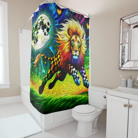 Lion Artwork Douchegordijn (In situ)