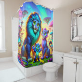 Lion Artwork Douchegordijn (In situ)