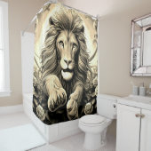 Lion Artwork Douchegordijn (In situ)