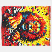 Lion Artwork Fleece Deken (Voorkant (Horizontaal))