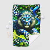 Lion Artwork Golfhanddoek (Insitu)