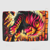 Lion Artwork Golfhanddoek (Horizontaal)