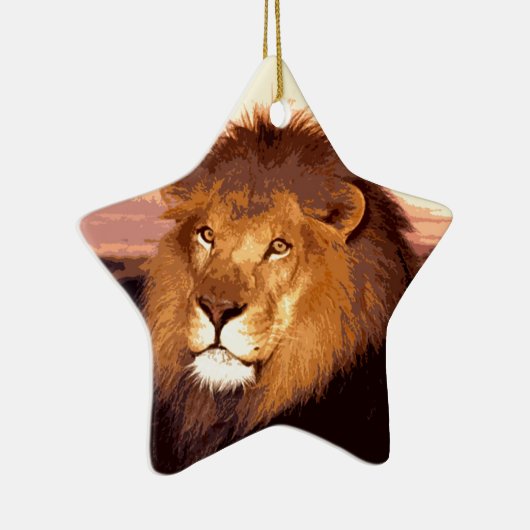 Lion Artwork Keramisch Ornament (Rechts)