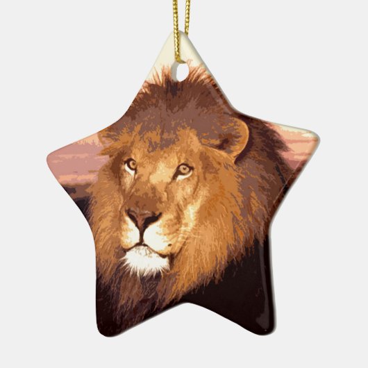 Lion Artwork Keramisch Ornament (Links)