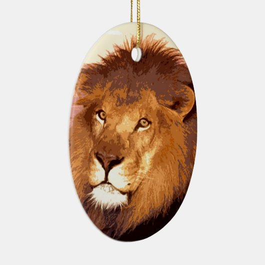 Lion Artwork Keramisch Ornament (Rechts)