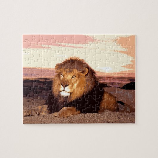 Lion Artwork Legpuzzel (Horizontaal)