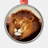 Lion Artwork Metalen Ornament (Voorkant)