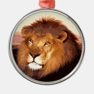 Lion Artwork Metalen Ornament