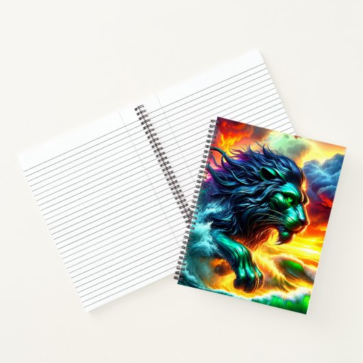 Lion Artwork Notitieboek (Binnen)