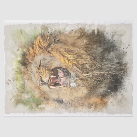 Lion Artwork-ontkoppeling Tissuepapier (Voorkant)