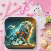 Lion Artwork Papieren Bordje (Feest)