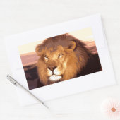 Lion Artwork Rechthoekige Sticker (Envelop)