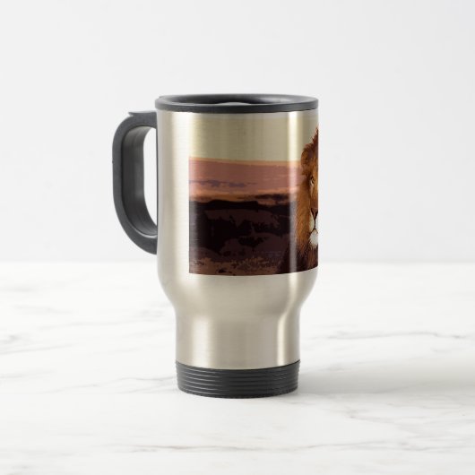 Lion Artwork Reisbeker (Voorkant links)