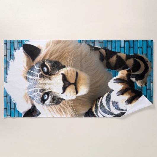 Lion Artwork Strandlaken (Voorkant)