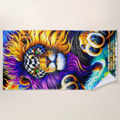 Lion Artwork Strandlaken (Voorkant)