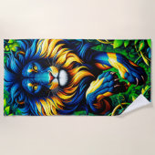 Lion Artwork Strandlaken (Voorkant)