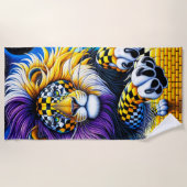 Lion Artwork Strandlaken (Voorkant)