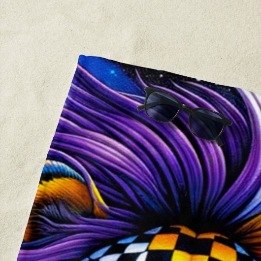 Lion Artwork Strandlaken (In situ)