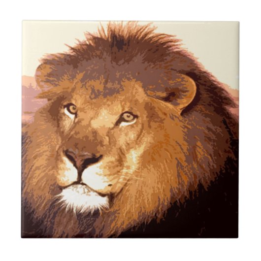 Lion Artwork Tegeltje (Voorkant)