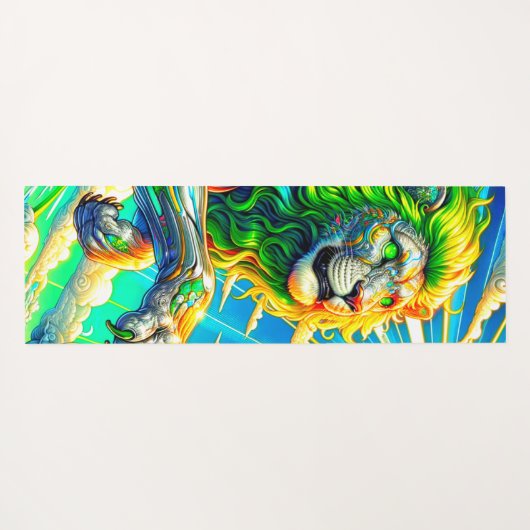 Lion Artwork Yogamat (Achterkant (horizontaal))