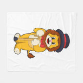 Lion as Gentleman with Pet Fleece Deken (Voorkant (Horizontaal))