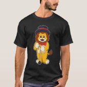 Lion as Gentleman with Pet T-shirt (Voorkant)