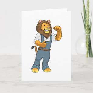 Lion as Handyman Screwdriver Kaart