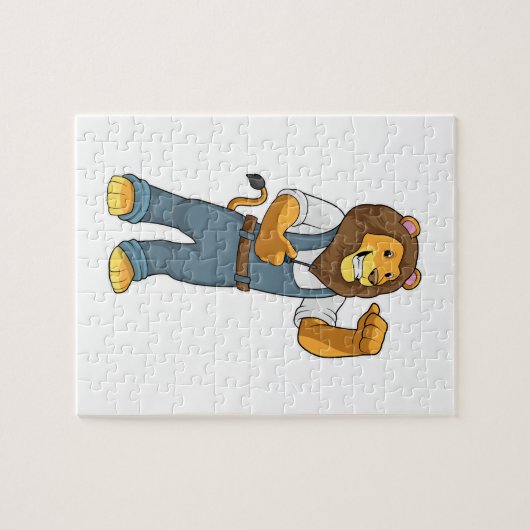Lion as Handyman Screwdriver Legpuzzel (Horizontaal)