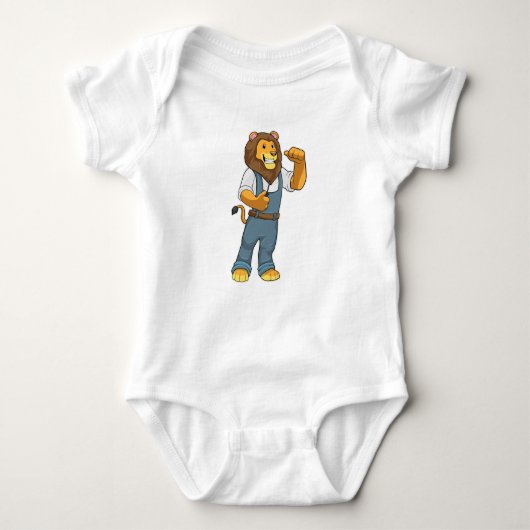 Lion as Handyman Screwdriver Romper (Voorkant)
