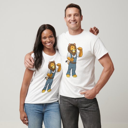 Lion as Handyman Screwdriver T-shirt (Unisex)
