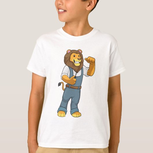 Lion as Handyman Screwdriver T-shirt (Voorkant)