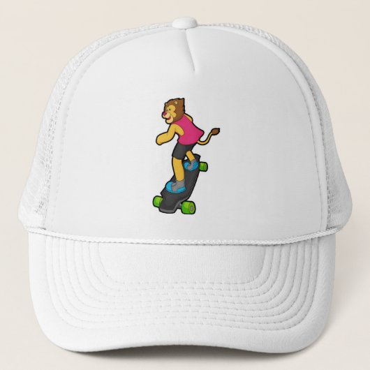 Lion as Skateboarder with Skateboard Trucker Pet (Voorkant)