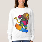 Lion as Snowboarder with Snowboard Trui (Voorkant)