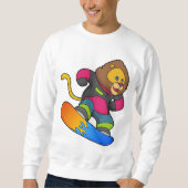 Lion as Snowboarder with Snowboard Trui (Voorkant)