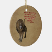 Lion Attitude Motivatie Quote Ornament (Rechts)