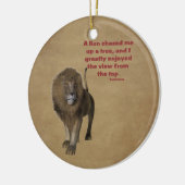 Lion Attitude Motivatie Quote Ornament (Links)