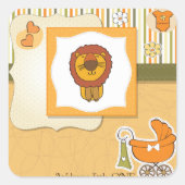 Lion Baby Aankondiging Stickers (Voorkant)