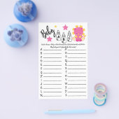 LION BABY ABC BABY SHOWER GAME KAART (Enkel)
