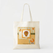 Lion Baby Announcement Canvas tas (Voorkant)