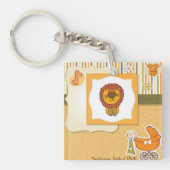 Lion Baby Announcement Sleutelhanger (Voorkant)