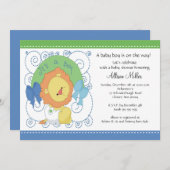 Lion Baby Boy Baby shower Kaart (Voorkant / Achterkant)
