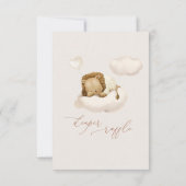 Lion Baby Cloud Balloon Diaper Raffle Tickets Notitiekaartje (Achterkant)