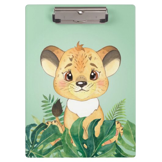 Lion Baby en leder Klembord (Voorkant)