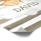 Lion Baby Name Persoonlijke Nursery Wall Afdrukken Poster (Hoek)