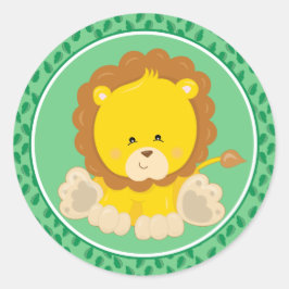 Lion | Baby Safari Dieren Ronde Sticker