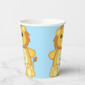 Lion Baby shower Blue Papieren Bekers (Links)