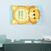 Lion Baby shower Blue Spandoek (Beurs)